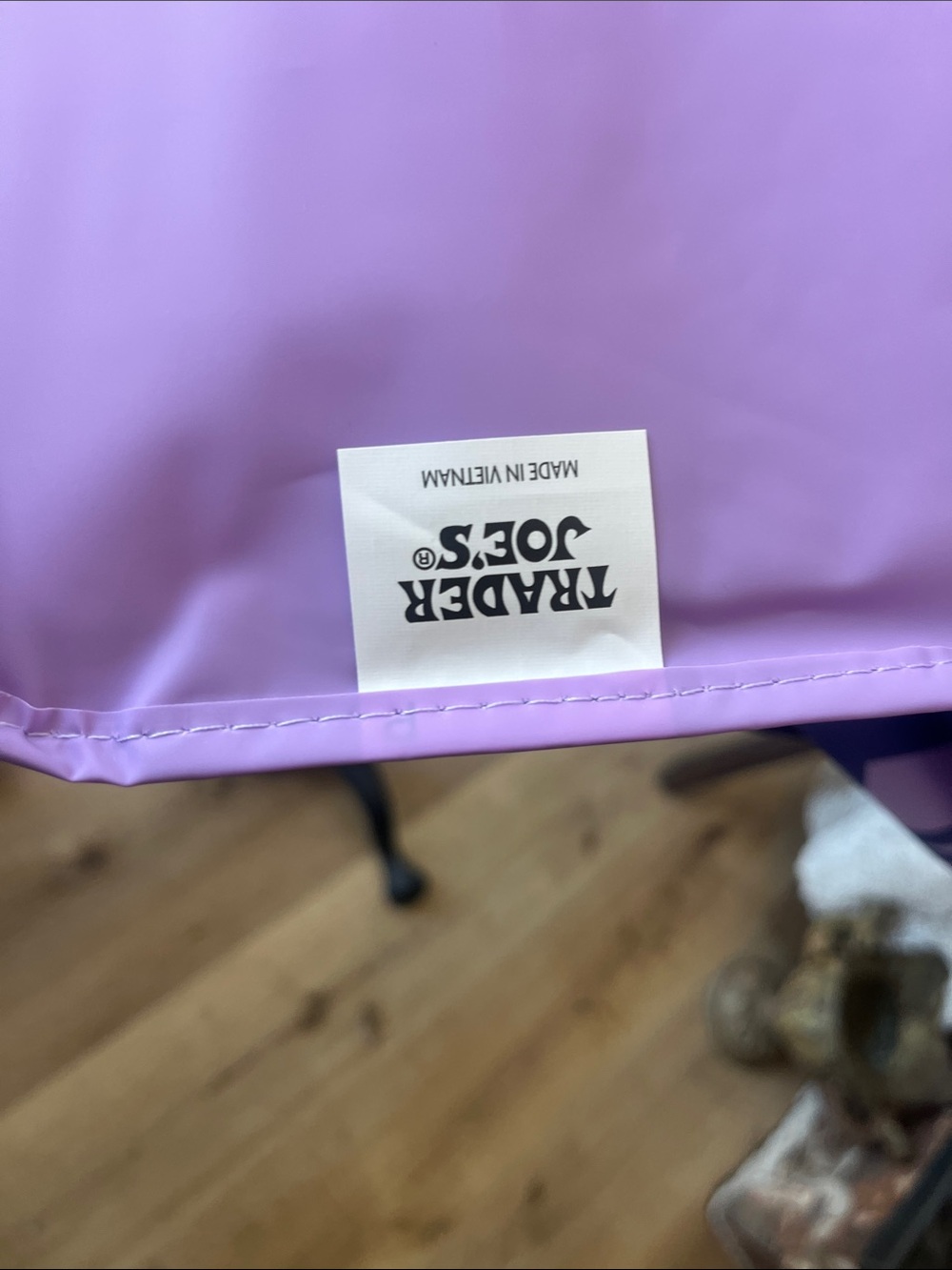 Trader Joe's Lavender & Purple Tote Bag - Picture 5 of 6